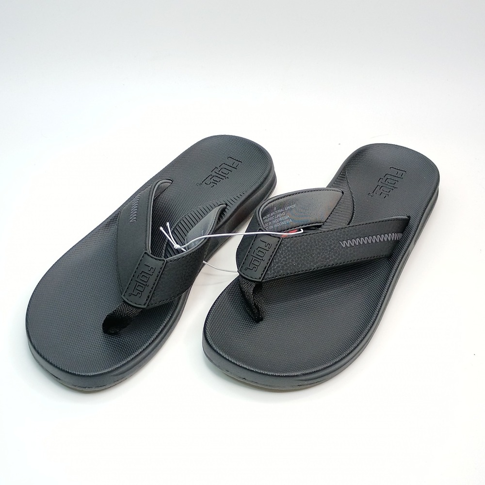 Flojos Flip Flop Men Size 8 Black Synthetic Thong Sandals